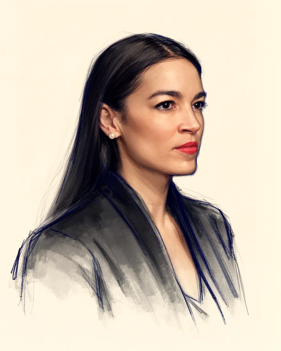 Portrait of Alexandria Ocasio-Cortez