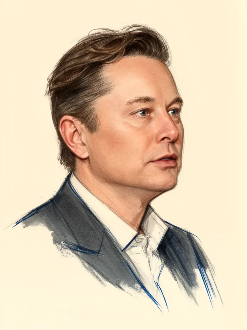 Portrait of Elon Musk