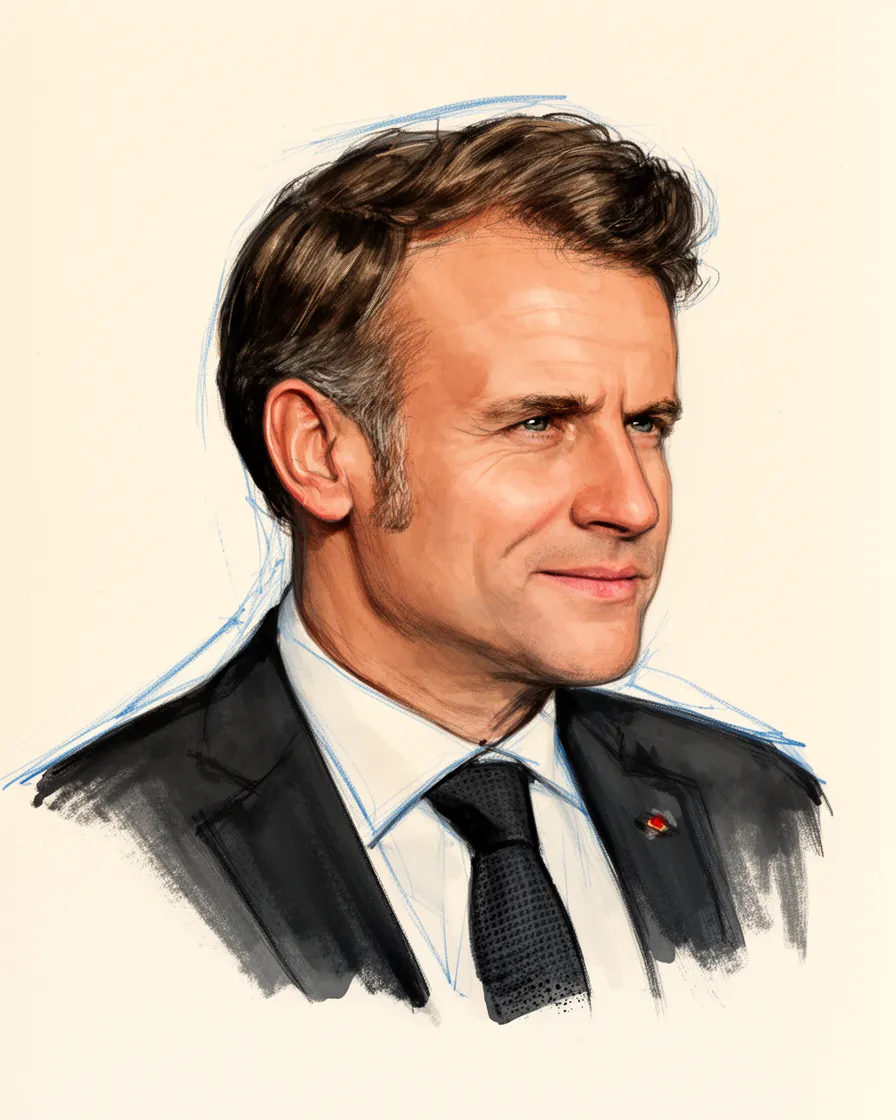 Portrait of Emmanuel Macron
