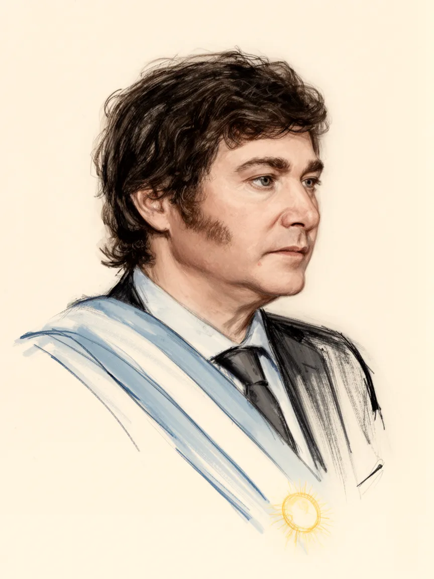 Portrait of Javier Milei