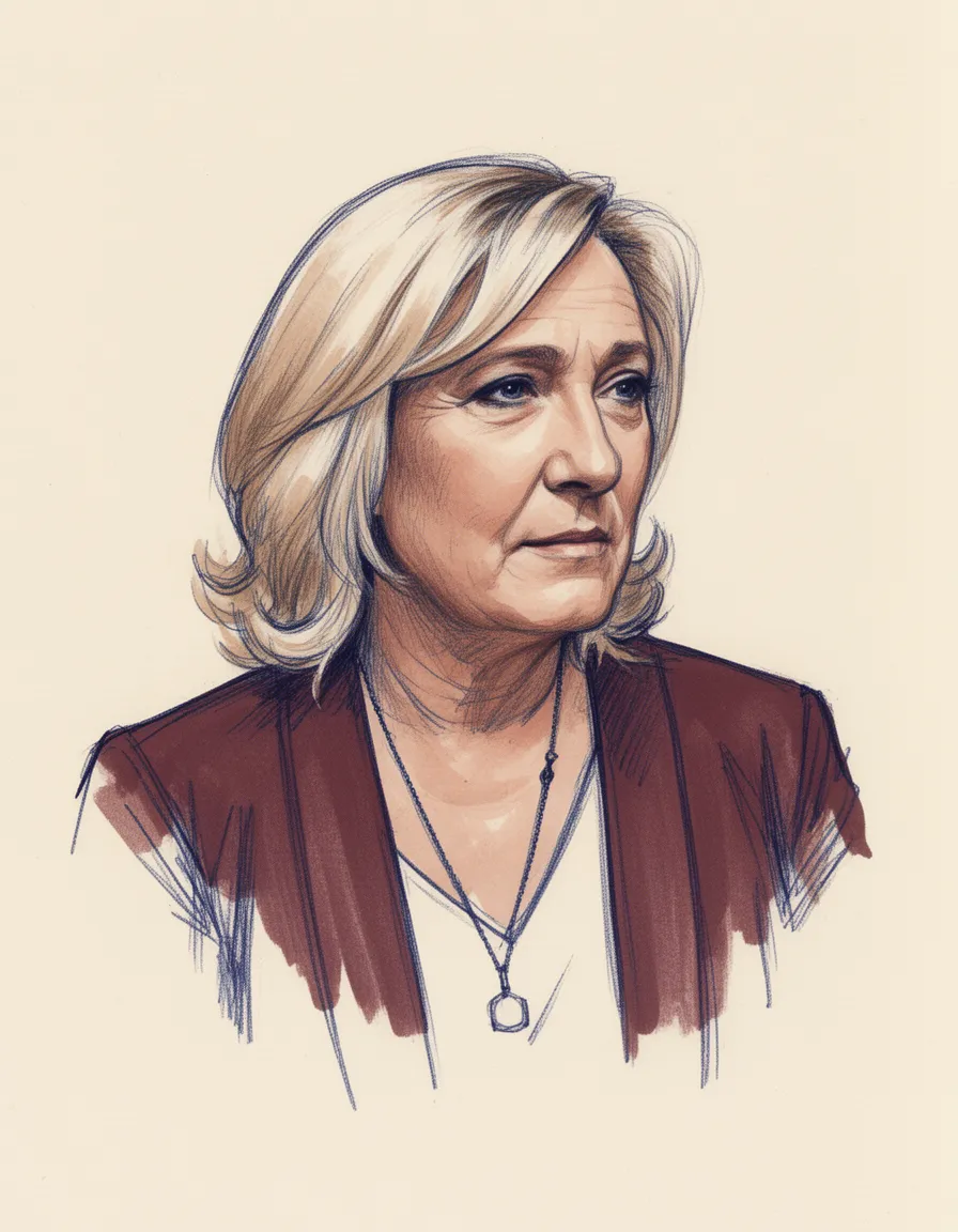 Portrait of Marine Le Pen