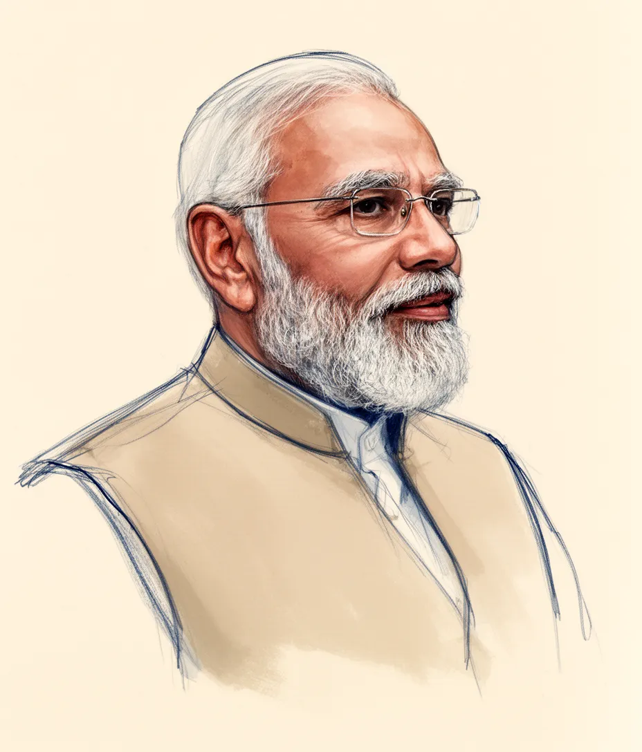 Portrait of Narendra Modi